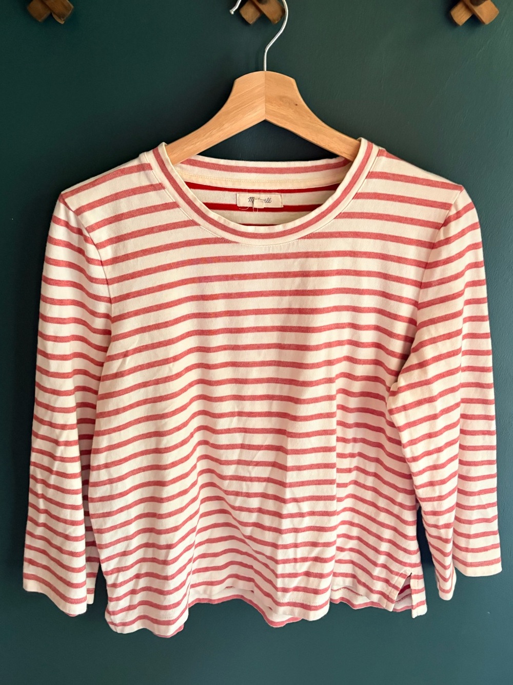 Madewell Red & White Striped T-Shirt
